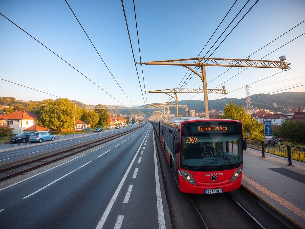 Ilustracja przedstawiająca nowoczesny biletomat na przystanku komunikacji miejskiej w Świdnicy, symbolizujący nowe udogodnienia dla pasażerów.